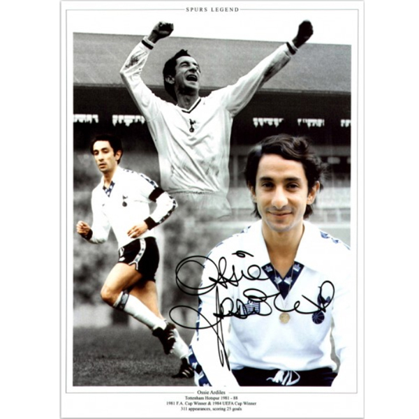Framed Ossie Ardiles Signed Photo Spurs Montage  Autograph 